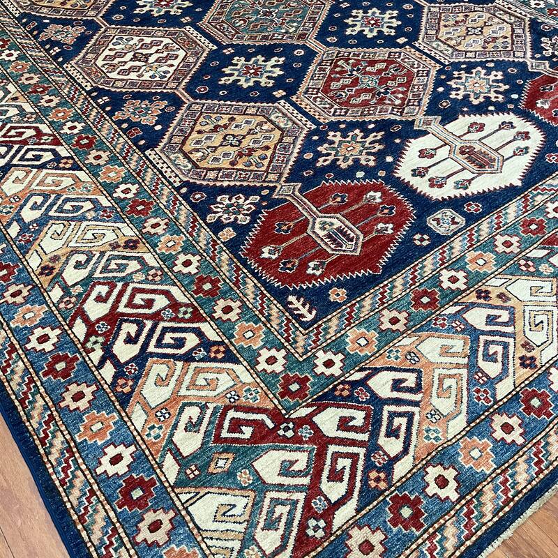 HERAT ORIENTAL Handmade Super Kazak Wool Rug - 8' x 10'2"