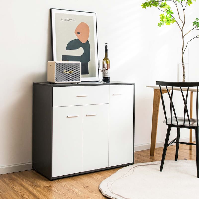 Gymax 3-Door Buffet Sideboard Kitchen Storage Cabinet Console Cupboard