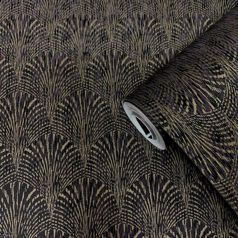 Galerie Wallcoverings Boutique Geometric Fan Non-woven Metallic Wallpaper Roll