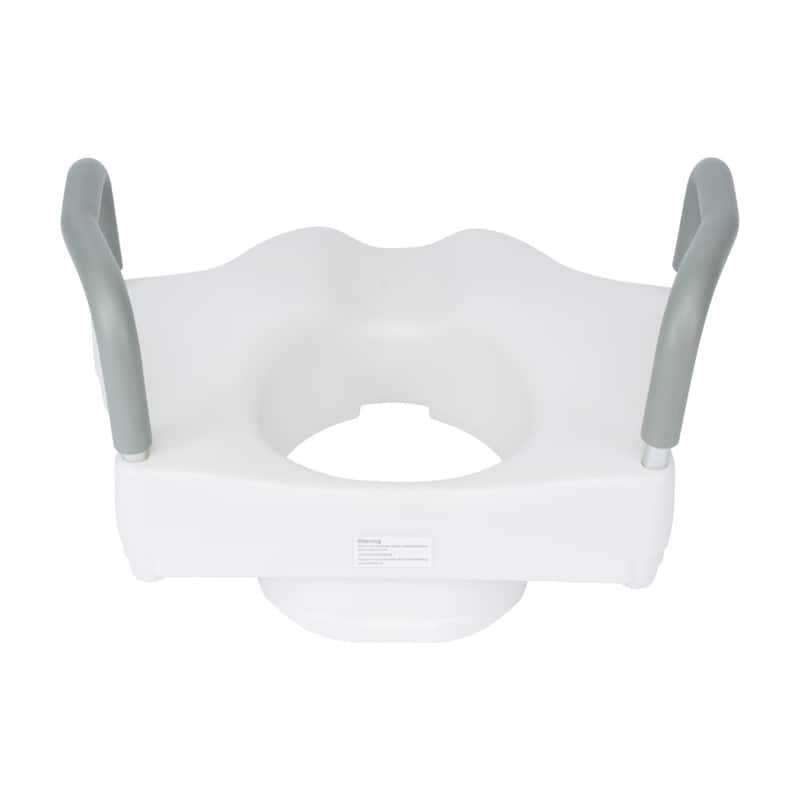 Locking Elevated Toilet Seat Riser with Adjustable Height Arms - 21.25"W x 17.25"D x 12.5"H
