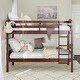preview thumbnail 12 of 12, Walker Edison Soid Wood Christian Twin Convertible Bunk Bed - Espresso