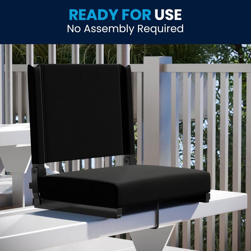 Ultra-Padded Stadium Chair - 18"W x 14"D x 18"H - 18"W x 14"D x 18"H