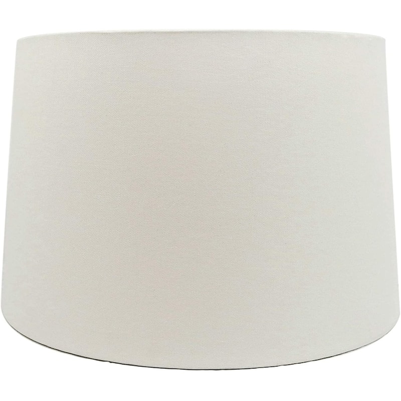 Mestar White Fabric Hardback Drum Lampshade (Spider)