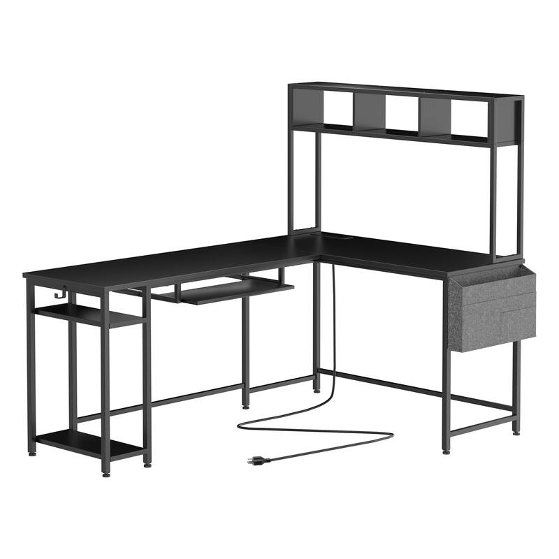 Futzca L Shaped Computer Desk, Black