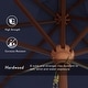 preview thumbnail 3 of 3, Port Lavaca 7.5ft Round Wood Umbrella by Havenside Home, Base Not Included