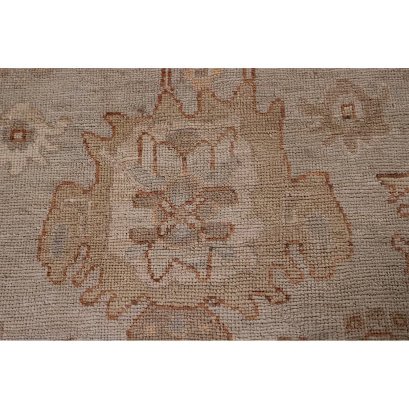 Vegetable Dye Oushak Large Area Rug Handmade Wool Carpet - 10'1" x 13'9"