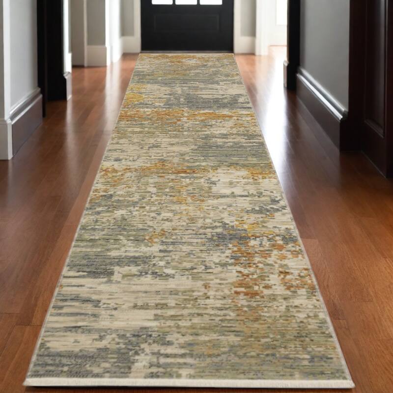 HomeRootsAbstract Modern Rectangle Area Rug - 145.67' X '30.71' X '0.32