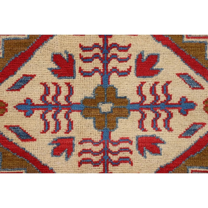 Kazak Oriental Area Rug Hand-Knotted Home Decor Wool Carpet - 6'1" x 8'10"