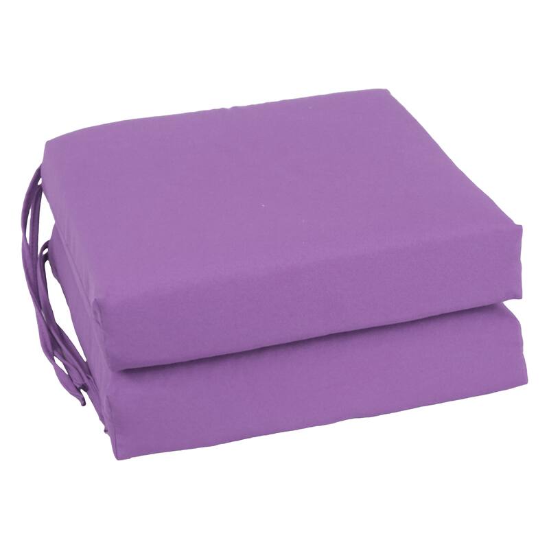 16-inch Square Indoor Twill Chair Cushions (Set of 2 or 4) - 16 x 16 - Set of 2 - Grape