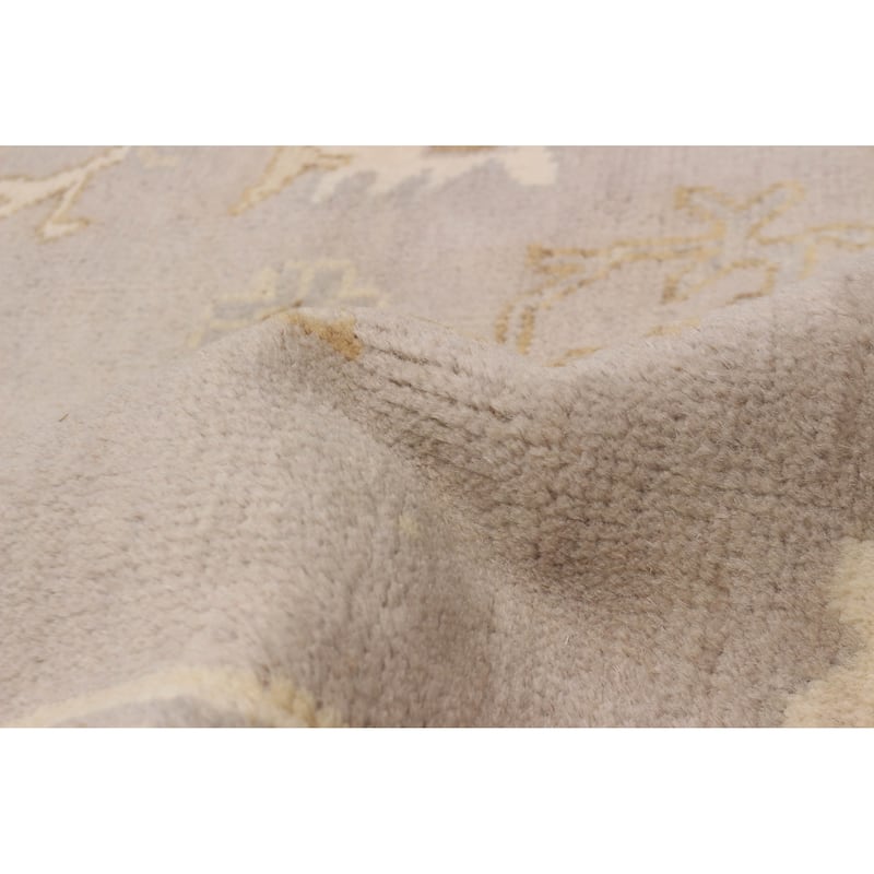 ECARPETGALLERY Hand-knotted Royal Oushak Light Grey Wool Rug - 8'11 x 11'11