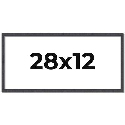 28x12 Frame Brown Picture Frame - Complete Modern Photo Frame Includes