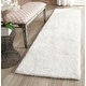 preview thumbnail 10 of 63, SAFAVIEH Handmade South Beach Leonella Shag Solid Polyester Rug 2'3" x 8' Runner - Snow White