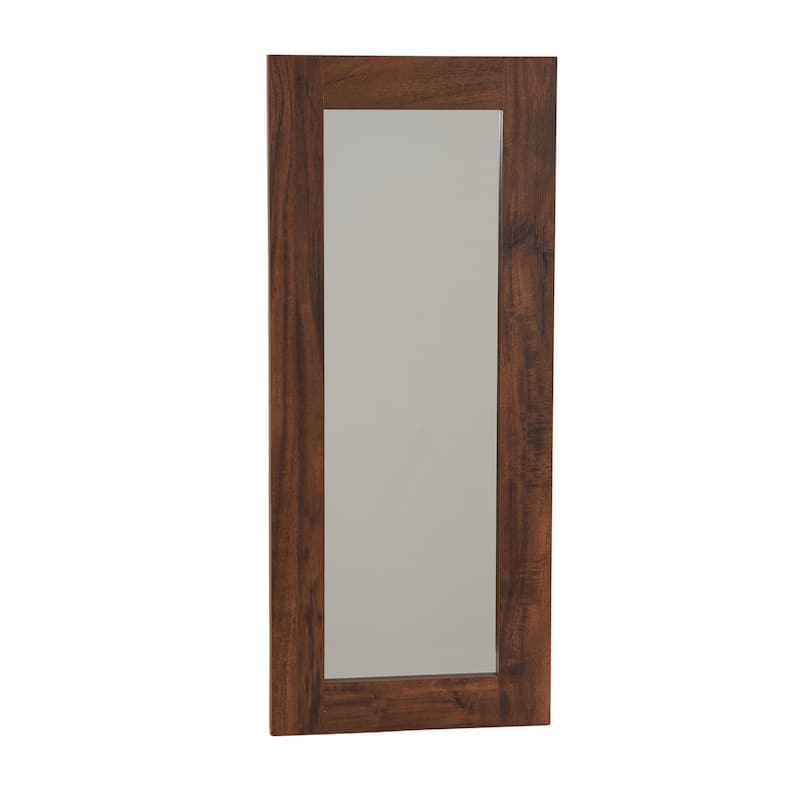 Household Essentials Wall Mirror in Hickory - 0.8"L x 29.5"W x 12.5"H - Brown