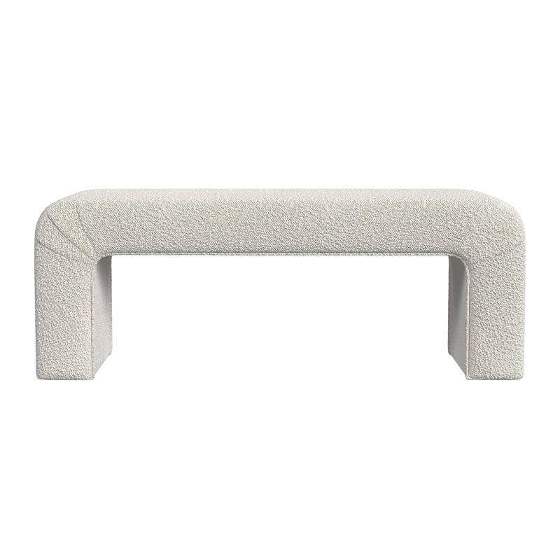 HomePop Arch Channel Bench - Cream Boucle