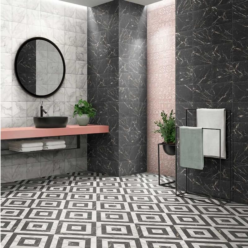 Palace 8x8 Matte Wood Look Porcelain Encaustic Tile - Floor, Wall & Backsplash