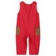 preview thumbnail 2 of 2, Red Reindeer Pocket Overalls - 3-6M