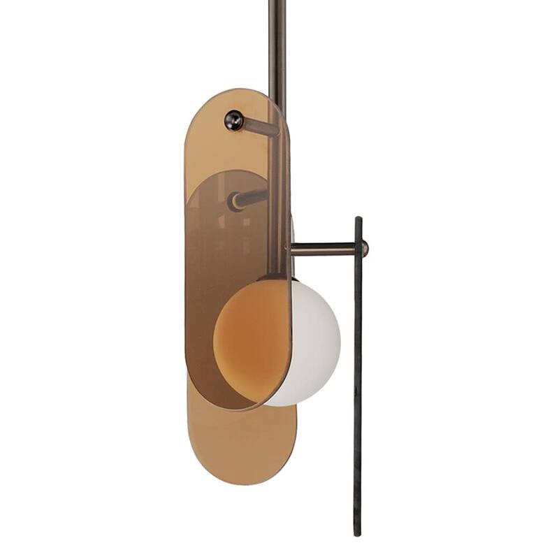 Studio M SM24812AM Megalith 7" Wide LED Abstract Mini Pendant - Brushed Bronze