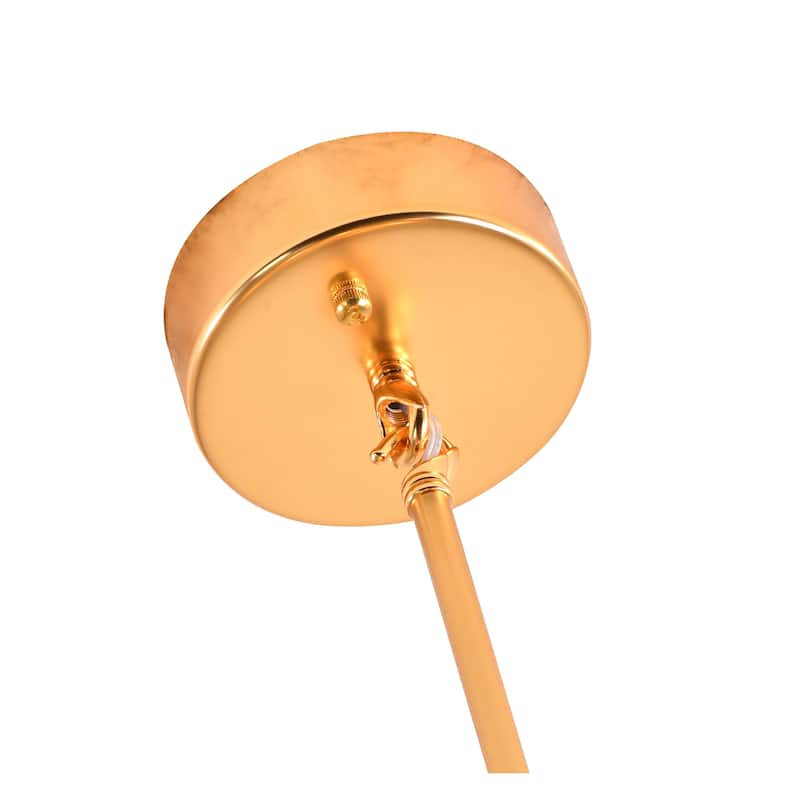 9-Light Gold Chandelier With A Smoke Glass shade