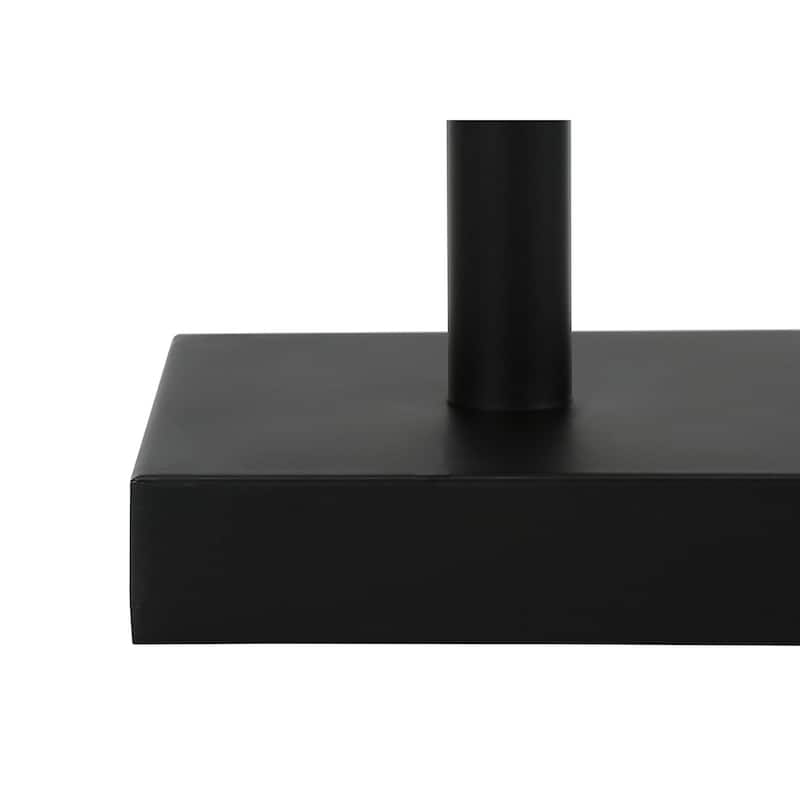 Set of 2 Table Lamps with USB Port and Drum Shade Contemporary Design