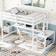 preview thumbnail 13 of 21, Multifunctional Design Pine Loft Bed with Built-in Desk, Ladder Platform, Ladders, Guardrails, Full Size