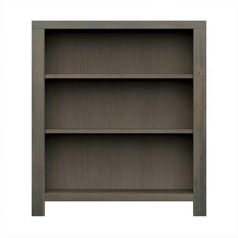 Bridgevine Home Joshua Creek 36 inch high 3-shelf Bookcase, No Assembly Required, Barnwood Finish