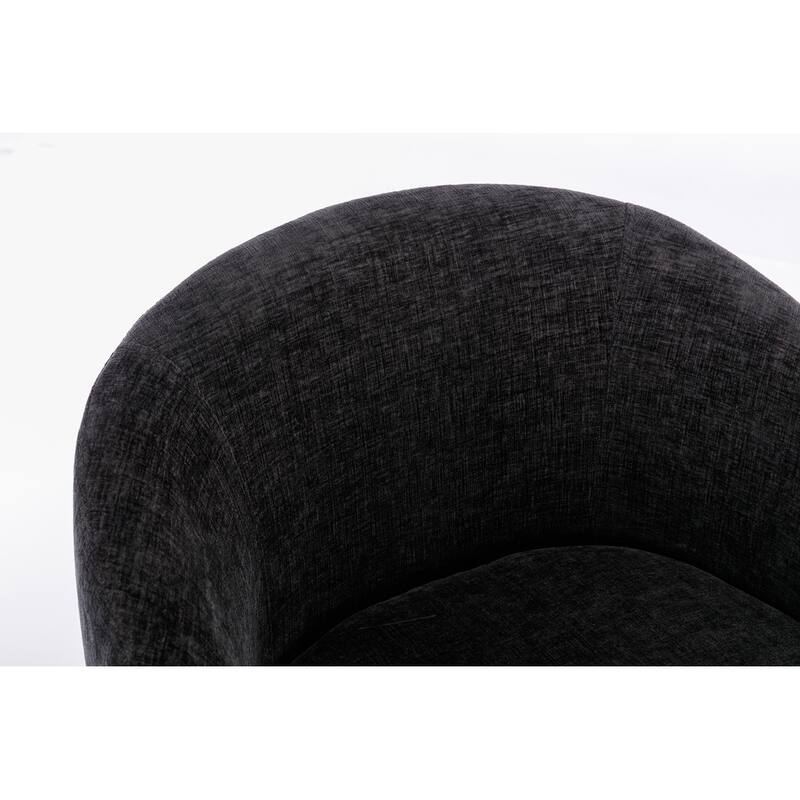 Chenille Fabric Swivel Accent Armchair Barrel Chair