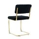 preview thumbnail 13 of 28, Teddy Dining Chair Set of 2 with Upholstered Back Accent Chair and C-Shaped Metal Legs Vanity Chair, Student Desk Chair