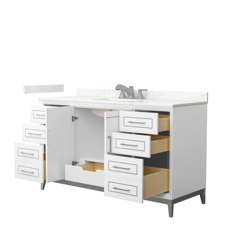 Marlena 60-inch Single Vanity, Quartz Top