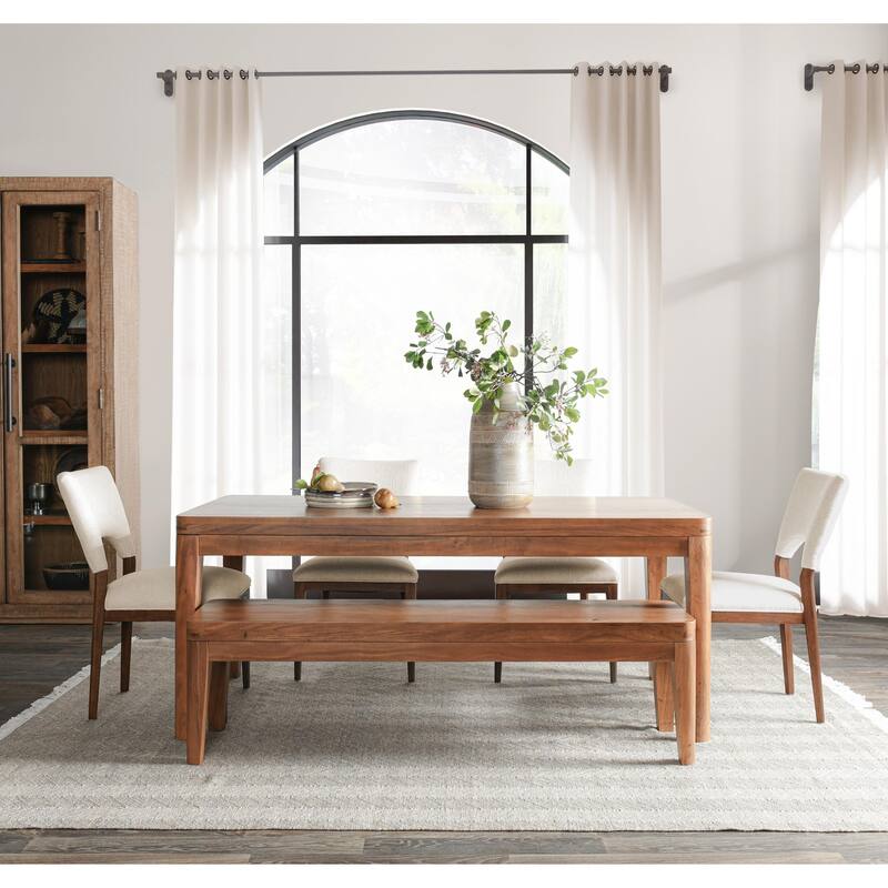 Classic Home Arno 72" Acacia Wood Dining Table in Natural Finish
