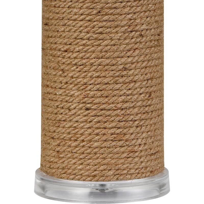 Elk Home Sherman Natural With White Linen Drum Shade Table Lamp