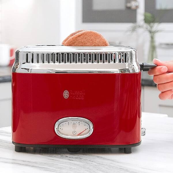 Russell Old School 2 Slice Toaster in Red - Overstock 32434614