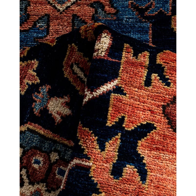Serapi One-of-a-Kind Hand-Knotted Runner Rug - Blue, 2' 8" x 11' 4" - 2' 8" x 11' 4"