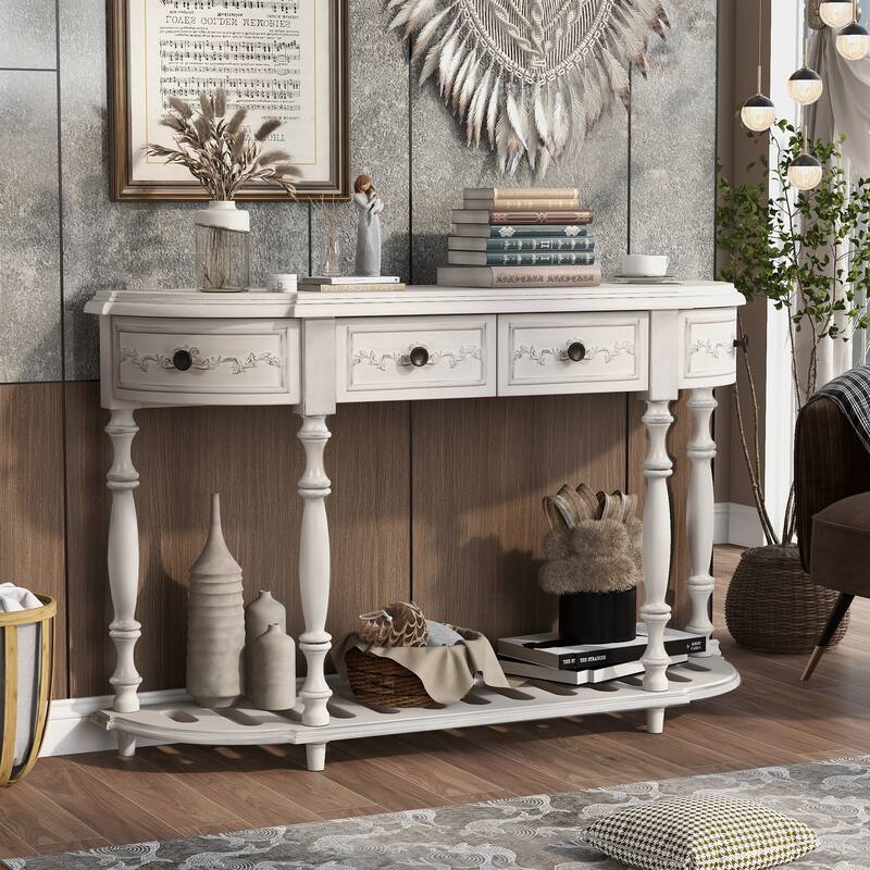 Modern and Contemporary Curved Console Table