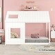 preview thumbnail 20 of 34, Full House Bed with Roof & Window - Pine Wood Support for Kids