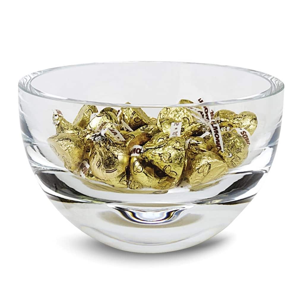 Curata Handcrafted Lead-Free Crystal 6 Inch Clear Penelope Bowl