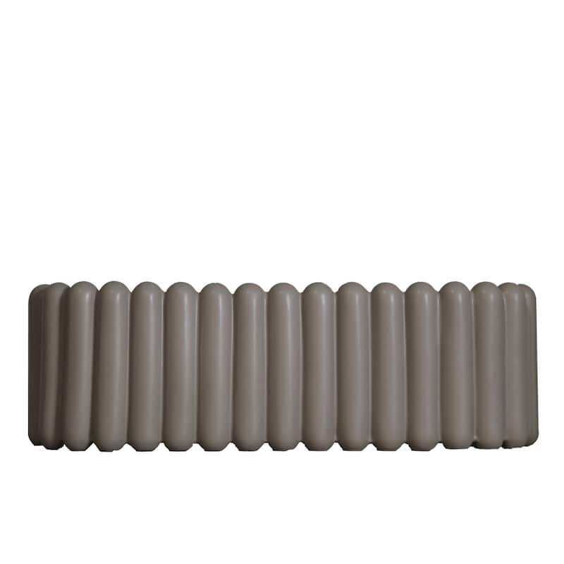 Ceramic Oval Planter - 19" - Brown