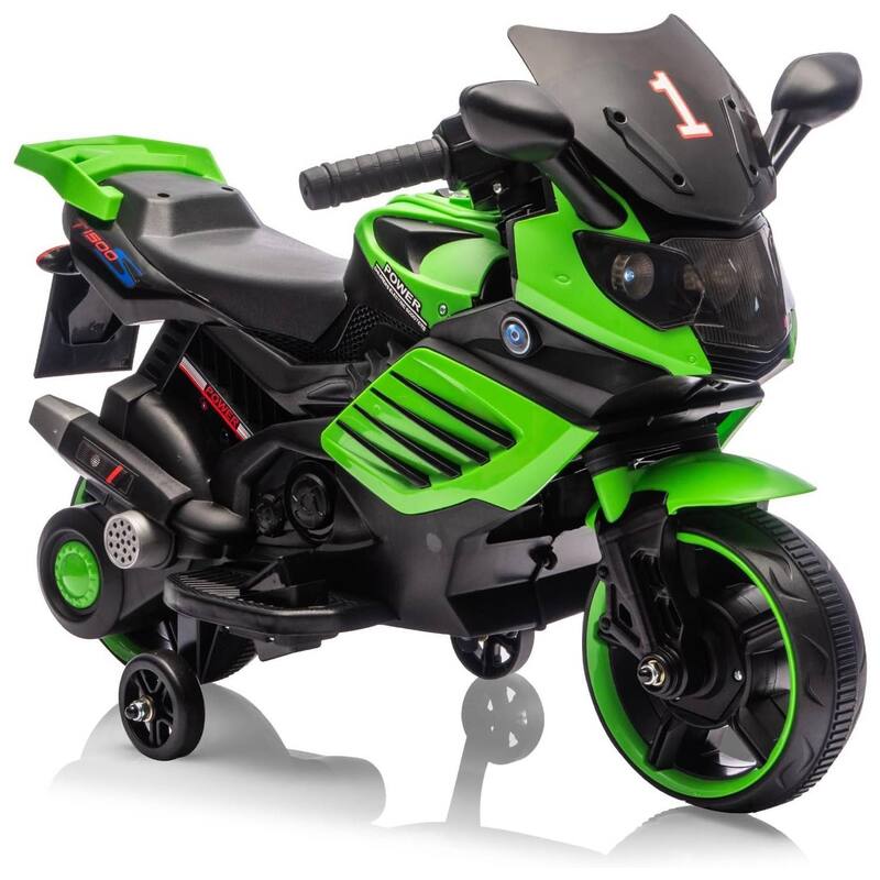 Kids 6V Ride On Motorcycle, Ride On Toys for Kids Best Gift - Green