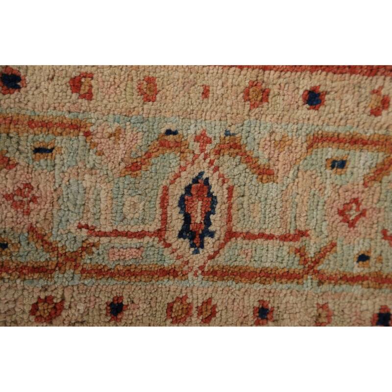 Vegetable Dye Heriz Serapi Rug Hand-Knotted Wool Carpet - 3'0"x 3'10"
