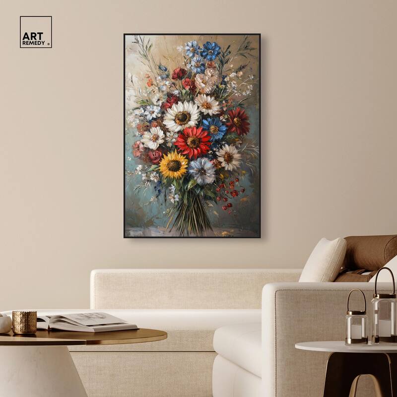 Symphony of Flowers I Canvas by Art Remedy