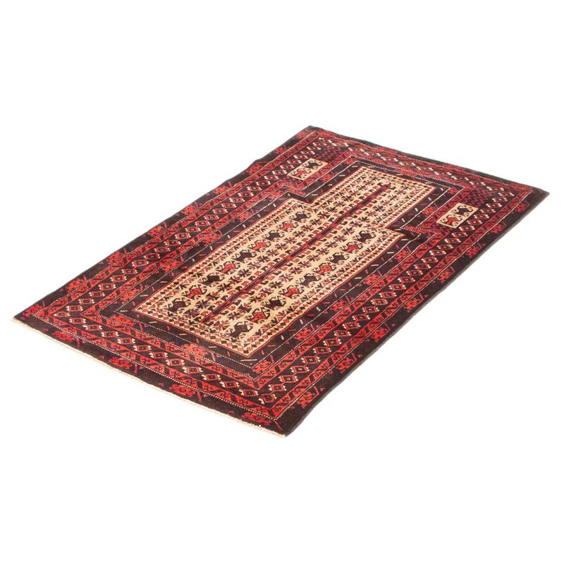 Teimani Tan Rug 3'1" x 5'2" - 3'1 x 5'2