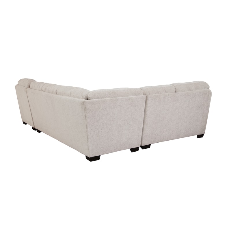 American Furniture Classics Cabral Bone Model A353V10-K3 U Shaped Sectional with 6 Throw Pillows