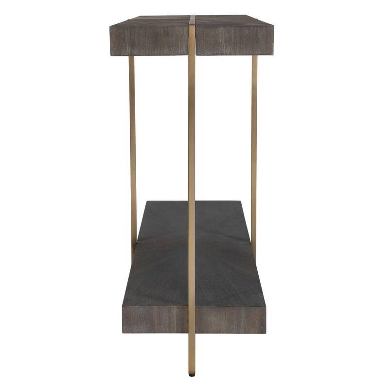Framed Rectangular Console Table - 47.75" - Gray and Gold