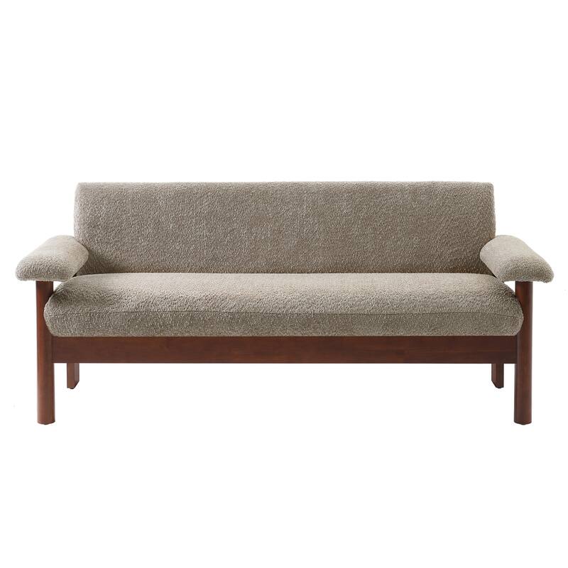 72.8" Upholstered Loveseat Sofa for Small Space, Living Room Couch with Armrest and Wood Frame