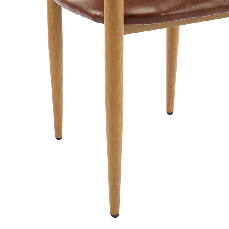 Modern Industrial Elmore Upholstered Dining Chairs (Set of 2) with Iron Frame by Christopher Knight Home