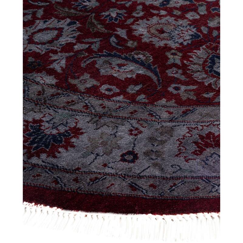 Overdyed One-of-a-Kind Hand-Knotted Area Rug - Red - 5' 1" x 5' 3"