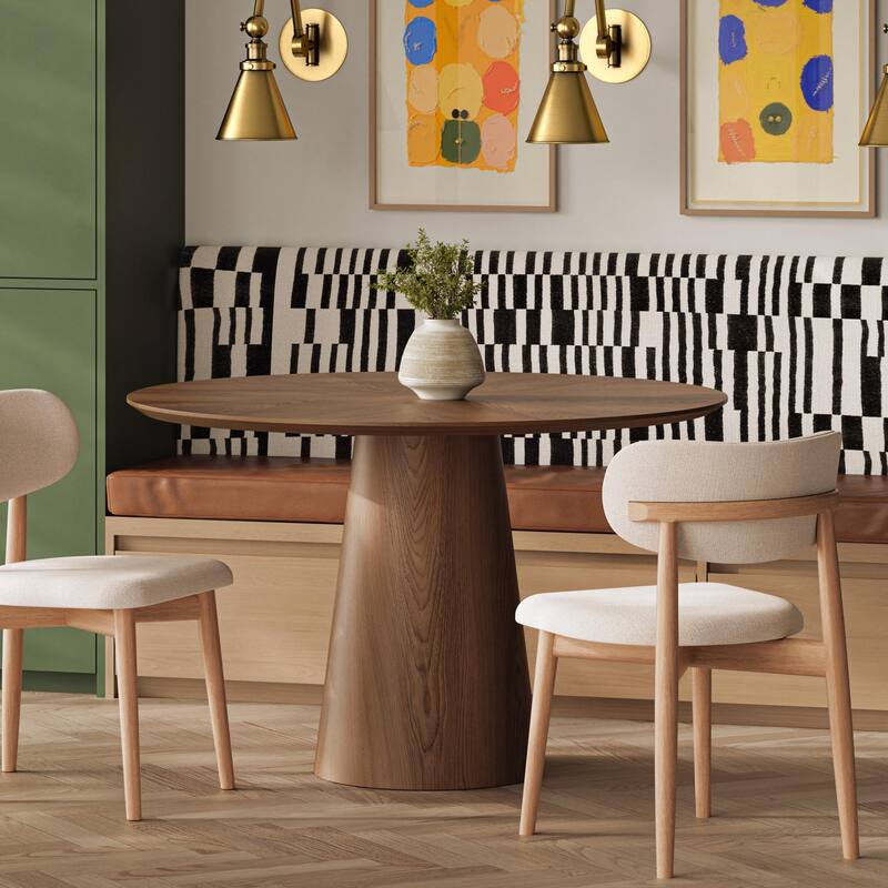 Modern Brazilian - Claudia Side Chair - Harvest Natural, Damasco