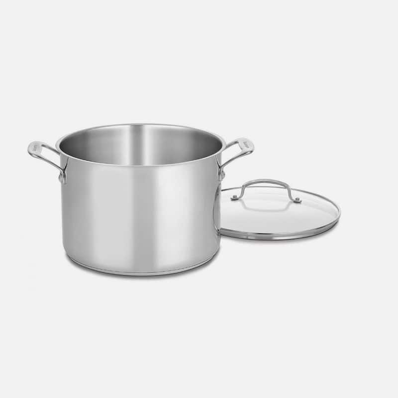 Cuisinart 10 Qt. Stockpot with Glass Cover - Silver