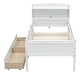 preview thumbnail 10 of 26, Twin Size LED Wood Bed with 2 Drawers and Guardrail, Storage Platform Bed Frame with Built-in USB & Type-C Charging Ports