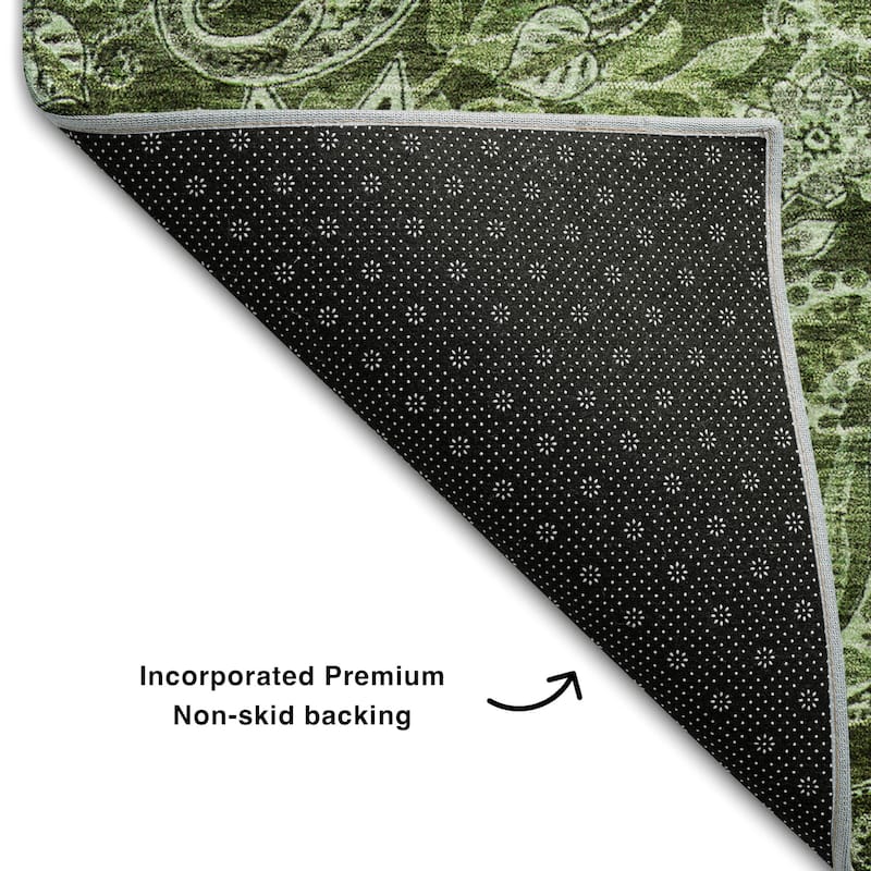 Premium Washable Super Soft Modern Paisley Mayfield Rug