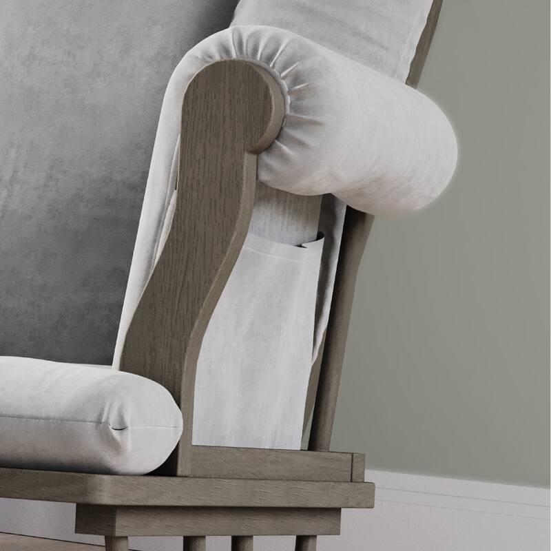 Forever Eclectic Cozy Glider Rocker and Ottoman